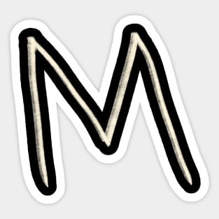 Hand Drawn Letter M Sticker